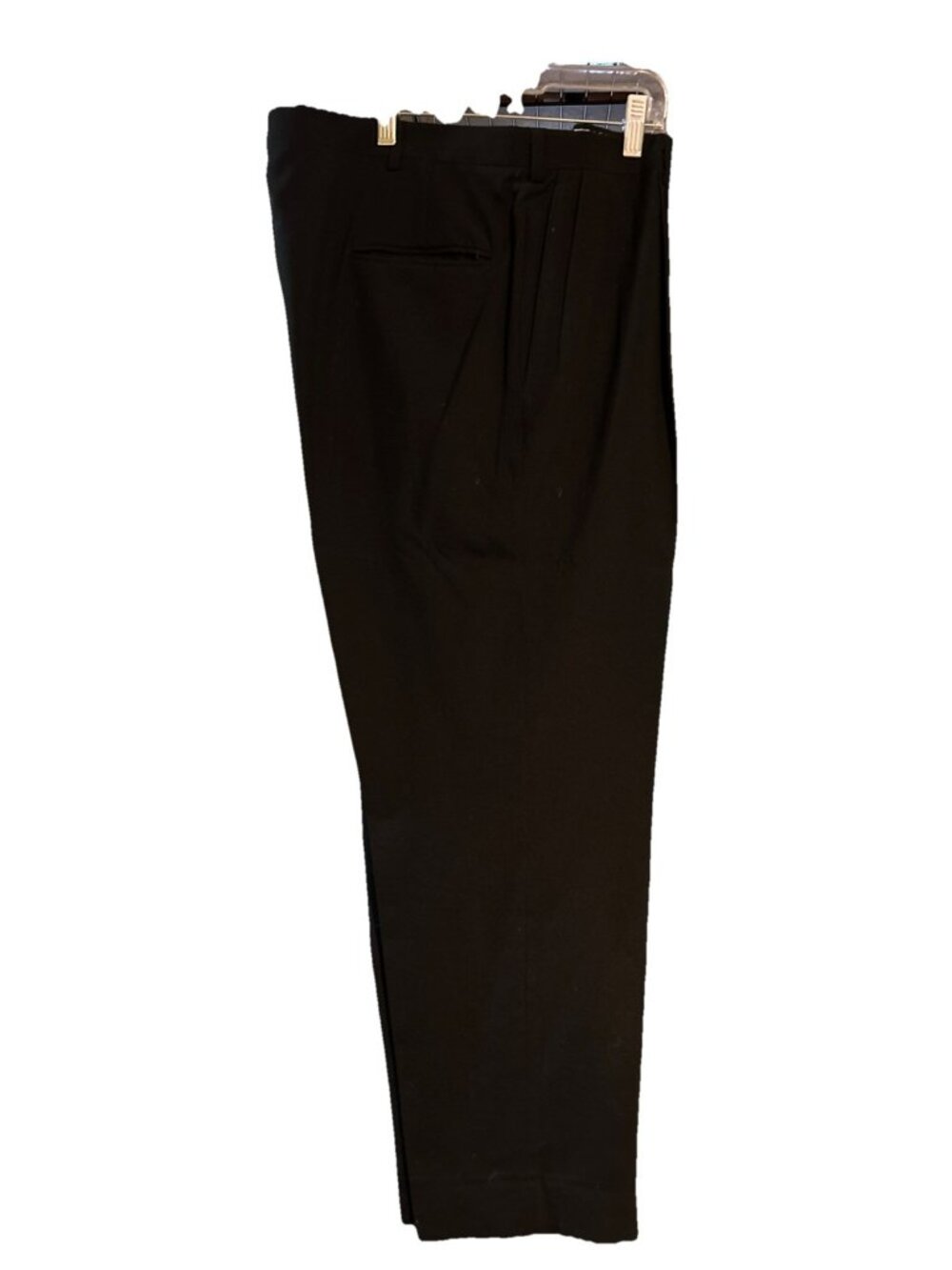 Christian Dior Monsieur Dress Pants Mens Black Pleated Slacks Trousers 37 x 31.5